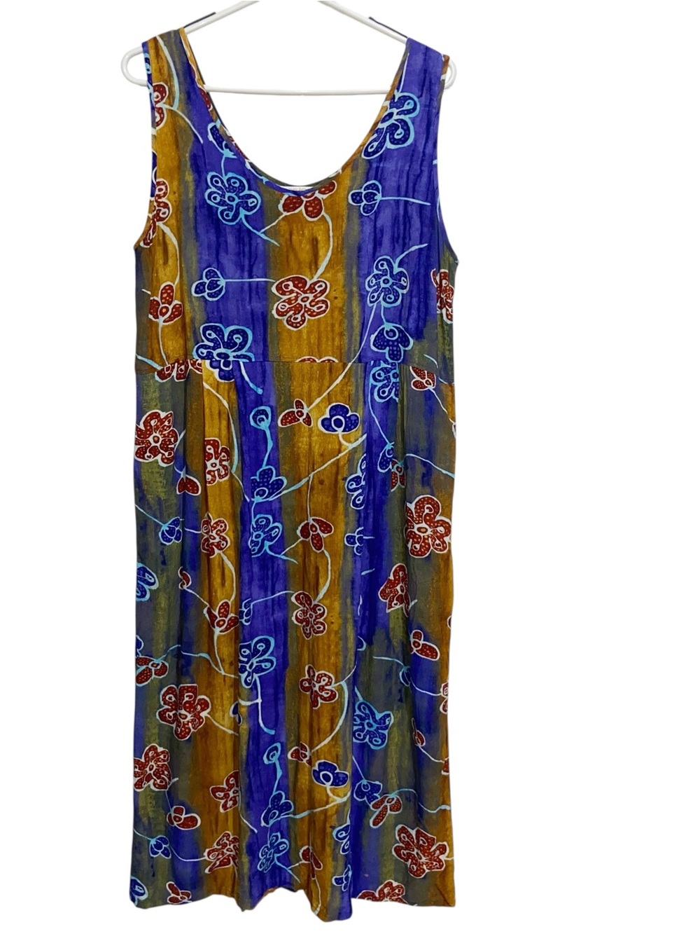 Jams World Dress Womens XL Hawaiian USA Tropical Retro Pockets Floral Beach Boho